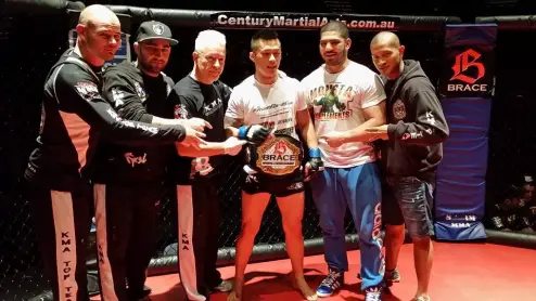 Martin Nguyen victorious Brace 24